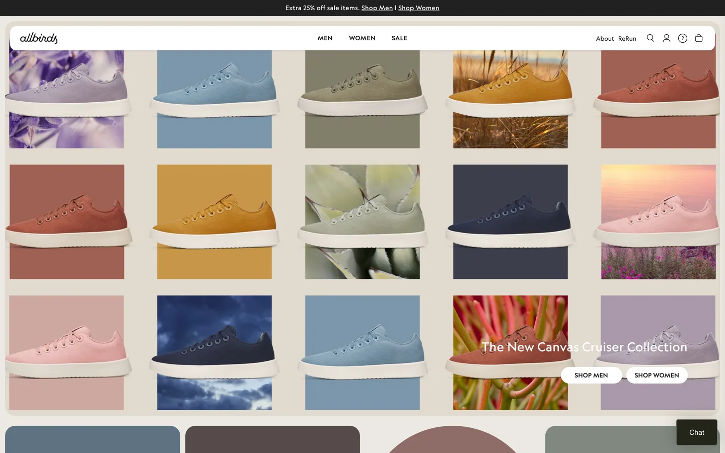 Cookie banner at Allbirds