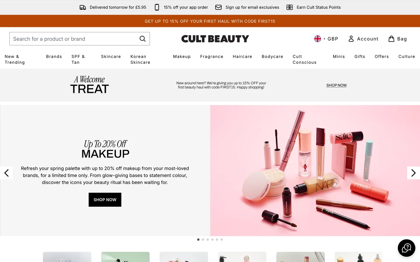 Checkout payment reassurance at Cult Beauty