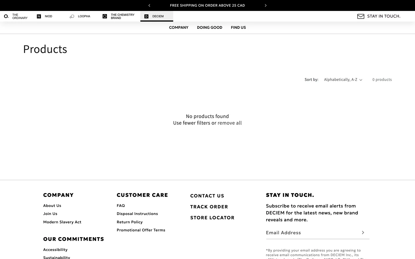 Cart discount input at DECIEM