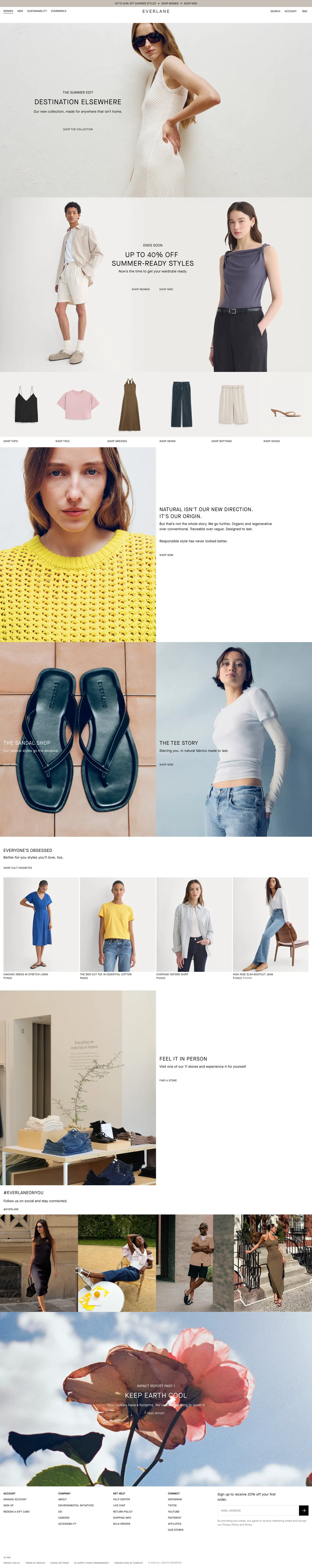 Screenshot: Urgency timer on Everlane